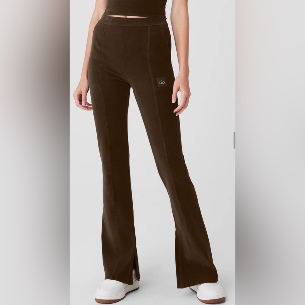 Alo Micro Corduroy High-Waist Winter Break Flare Pant